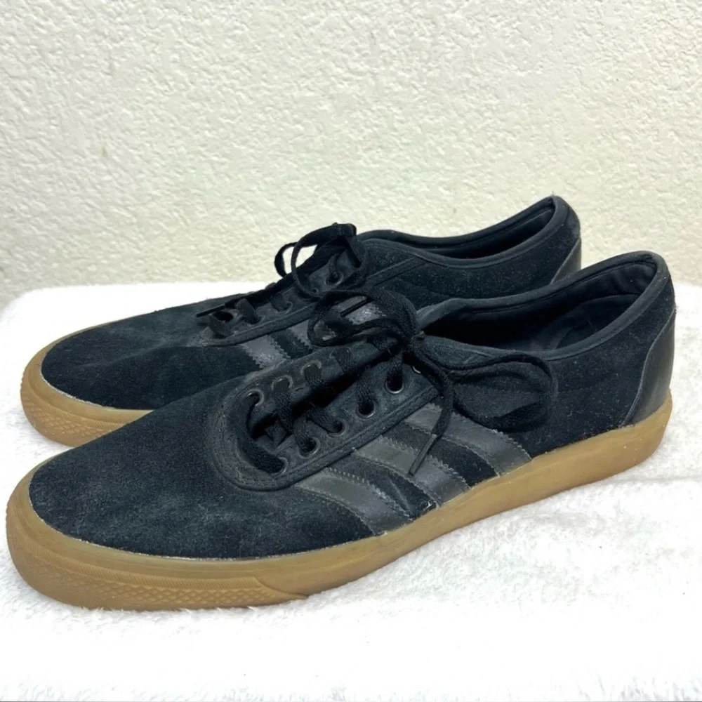 Adidas Adi Ease Black Gum Sneakers Suede Men’s Size 13